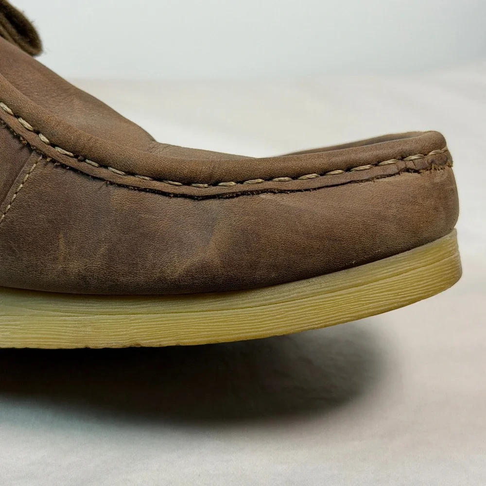 Clarks Stinson Hi Mens 11 Beeswax Brown Leather Moc Toe Chukka Boots 26063364